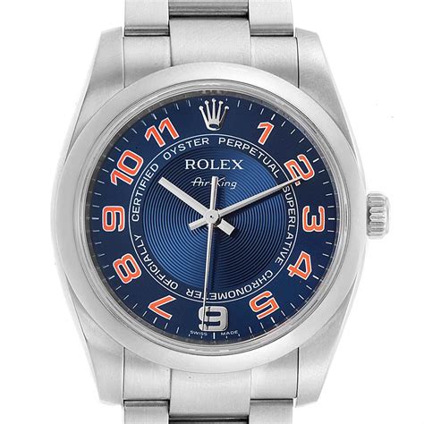 rolex air king blu prezzo|Rolex Air-King watch.